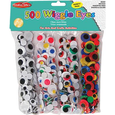 Colorations Wiggly Googly Eyes Stickers, 2000 Pieces, Assorted Shapes &  Styles, Arts & Crafts, Quality, for Kids