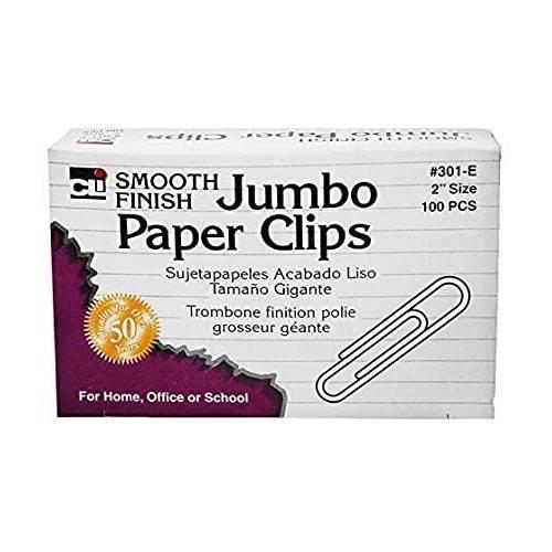 School Smart Smooth Paper Clips, Jumbo, 2 Inches, Steel, 10 Packs With 100  Clips Each : Target