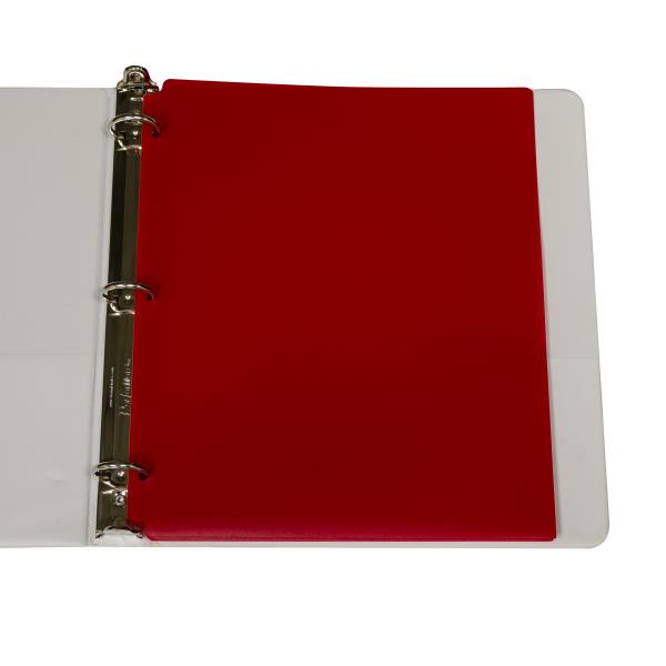 Two-Pocket Heavyweight Poly Portfolio Folder with Three-Hole Punch