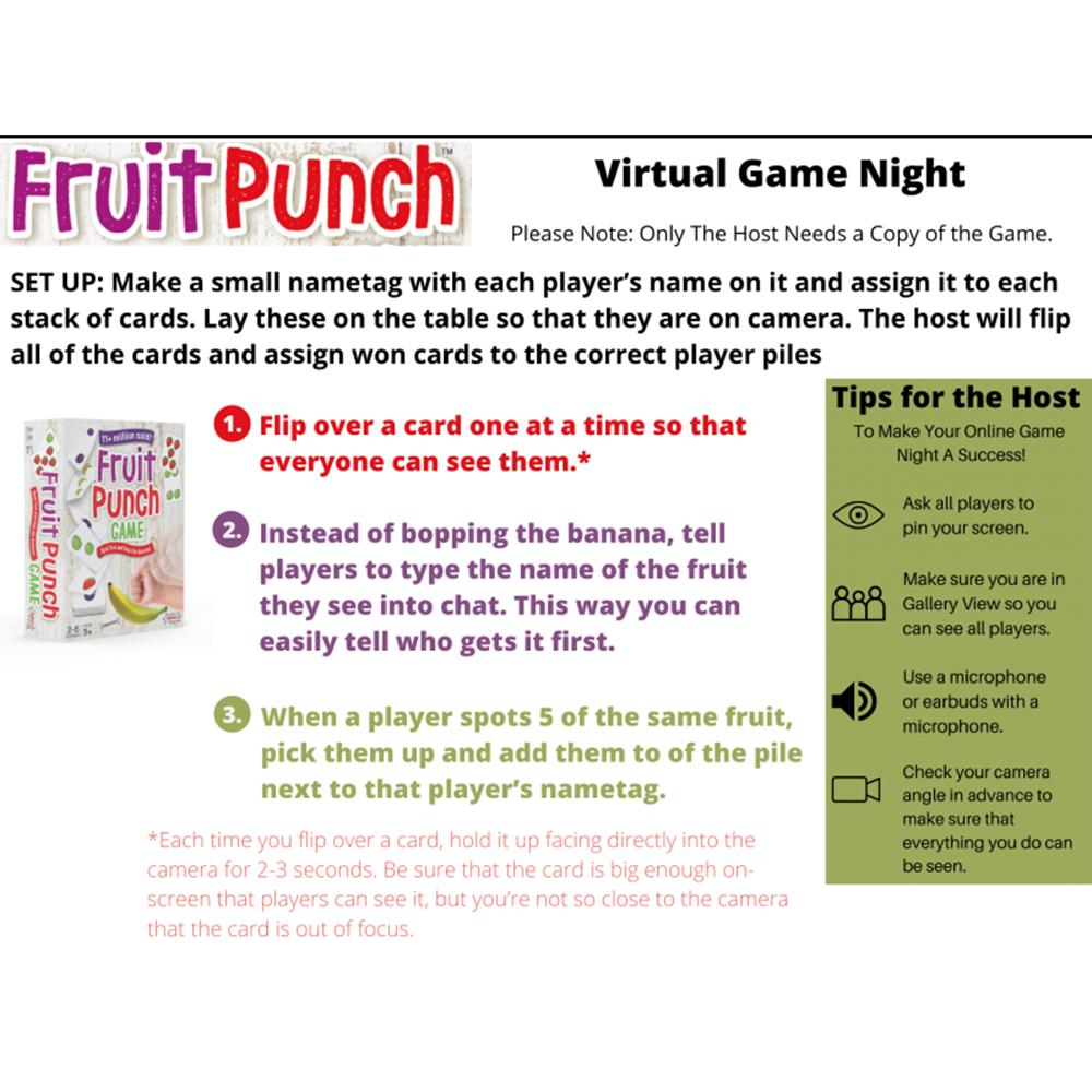 Fruit Punch Game The School Box Inc