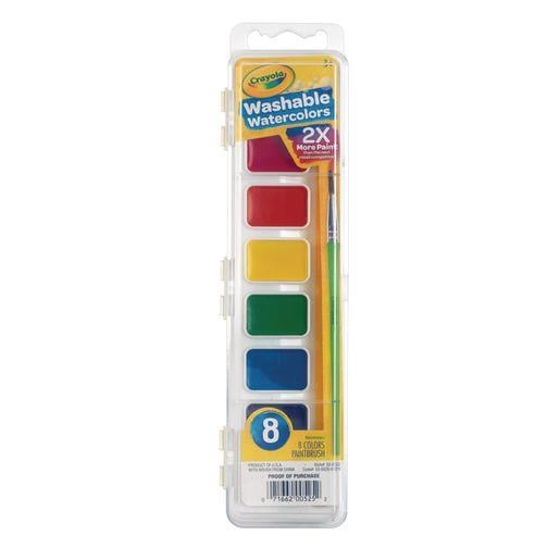 Crayola Washable Watercolors, Assorted - 8 count