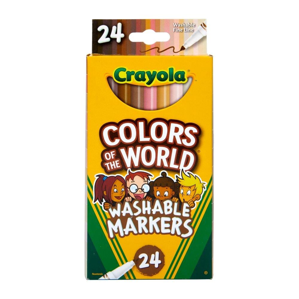 Washable Fine Line Markers Colors of the World 24 ct - The School Box Inc
