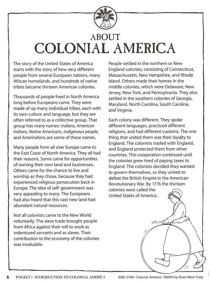 History Pockets Colonial America - The School Box Inc