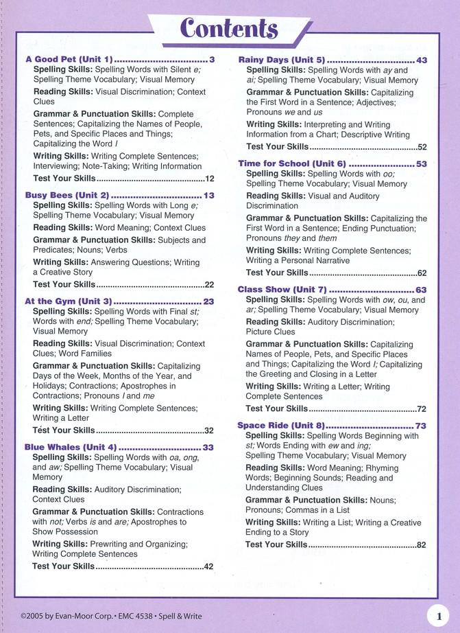 Skill Sharpeners Spell & Write Gr 2 The School Box Inc