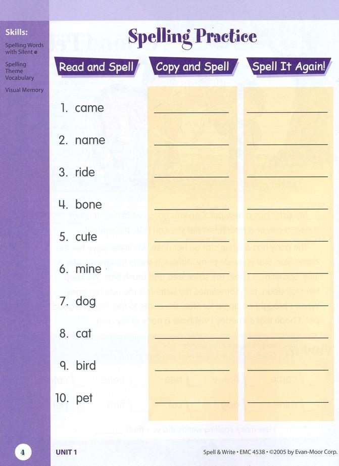 Skill Sharpeners Spell & Write Gr 2 The School Box Inc