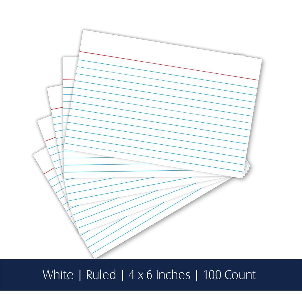Index Card 4x 6 Ruled 100 count