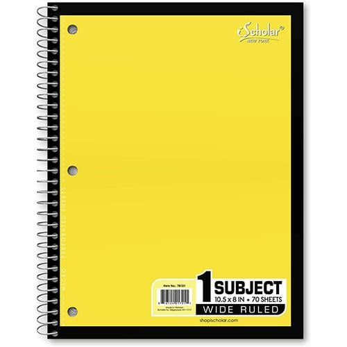 Spiral Notebook 70 Sheets Red by Really Good Stuff LLC