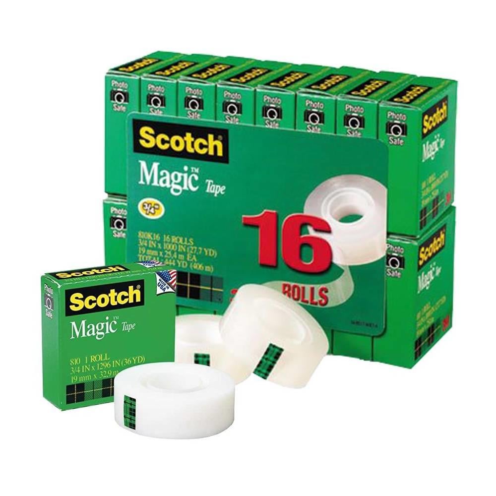 Scotch Magic Tape, 16 Rolls, 3/4 x 1000 - The School Box Inc