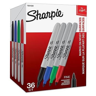 Sharpie Fine Tip, Assorted Colors 36 ct - The School Box Inc