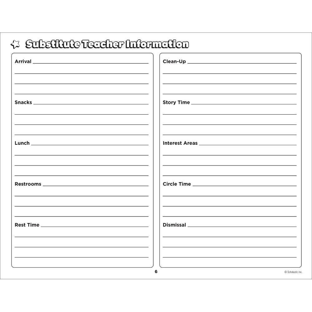 Daily Plan Book For Preschool The School Box Inc