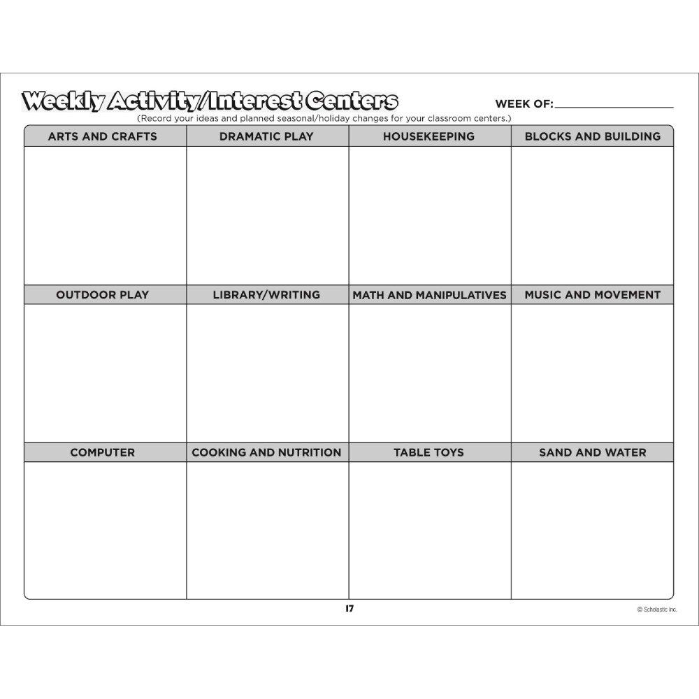 Daily Plan Book For Preschool The School Box Inc