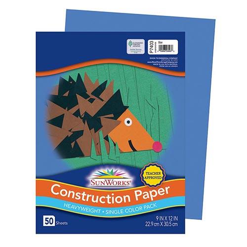 Blue Sunworks Construction Paper, Prang