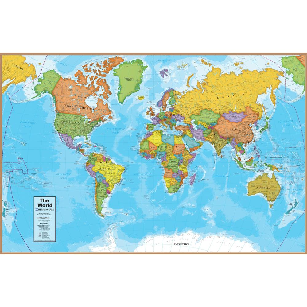 World Map International 500 Piece Jigsaw Puzzle - The School Box Inc