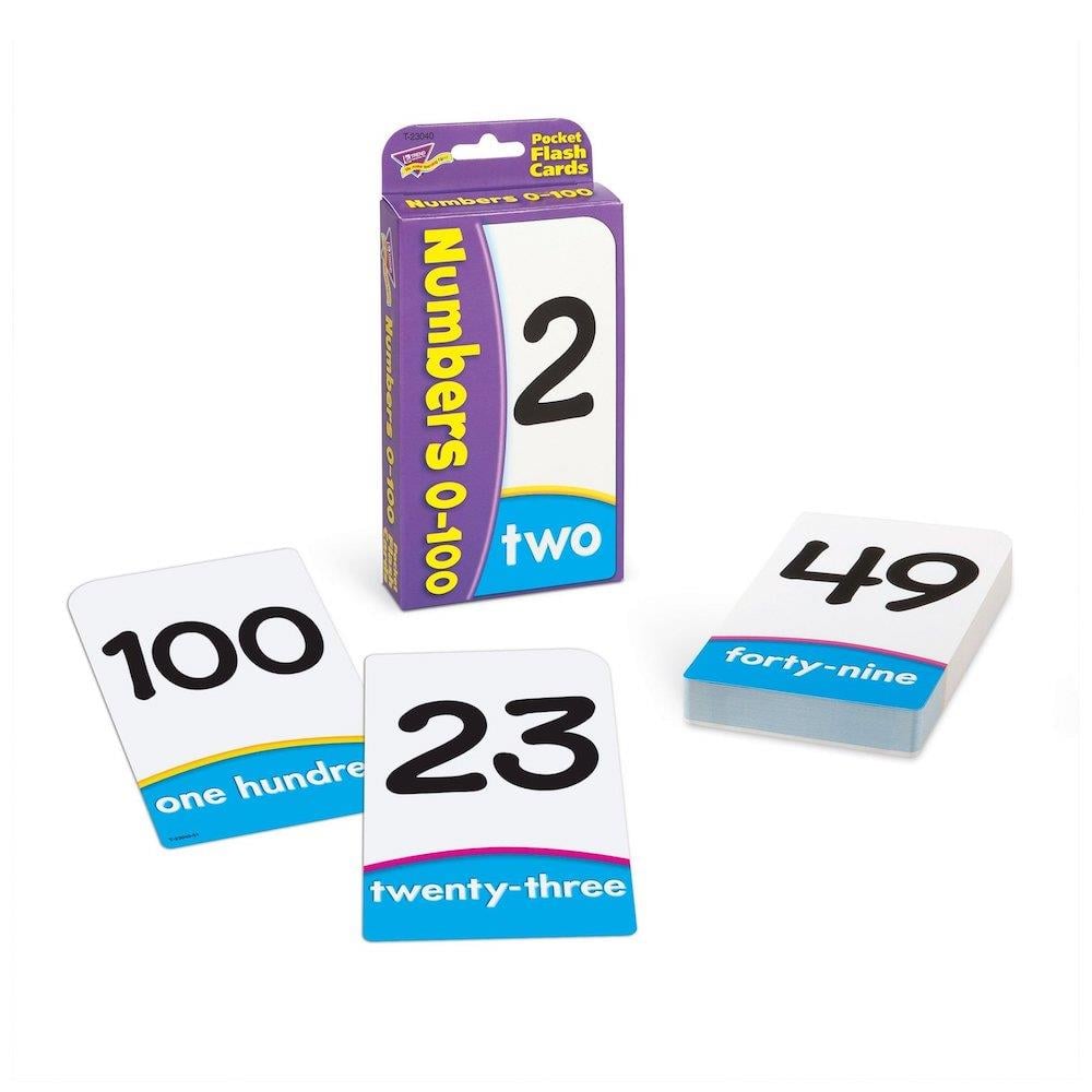 Numbers 0-100 Pocket Flash Cards - The School Box Inc