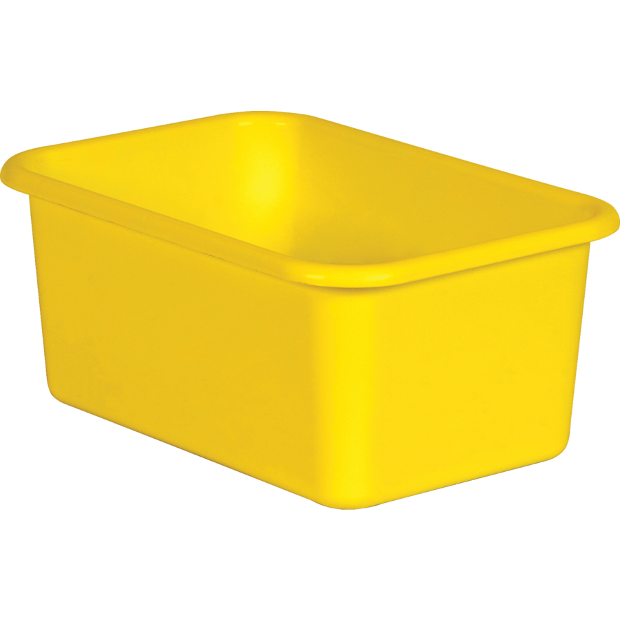 Teacher Created Resources TCR20392 Plastic Storage Bin Yellow - Small