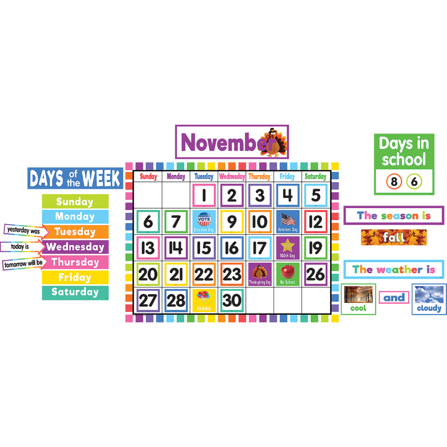 Calendar Bulletin Board Sets for Classroom | Teacher Supply Store - The ...