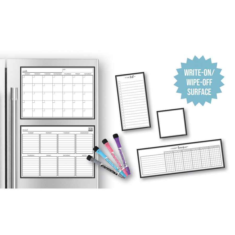 Black & White DryErase Calendar Set The School Box Inc