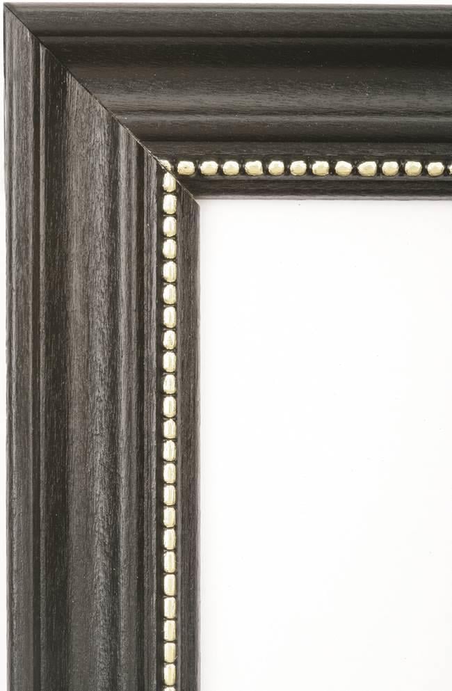 7105014246479 Frame, Black with Gold Bead, Wood, 11x14 (Kandu