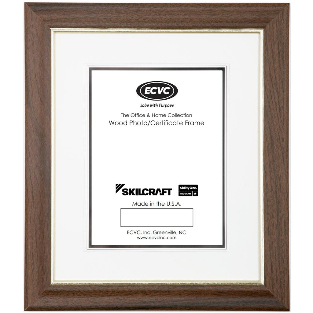 Skilcraft AbilityOne Walnut Vinyl Wrapped Photo Picture Certificate ...