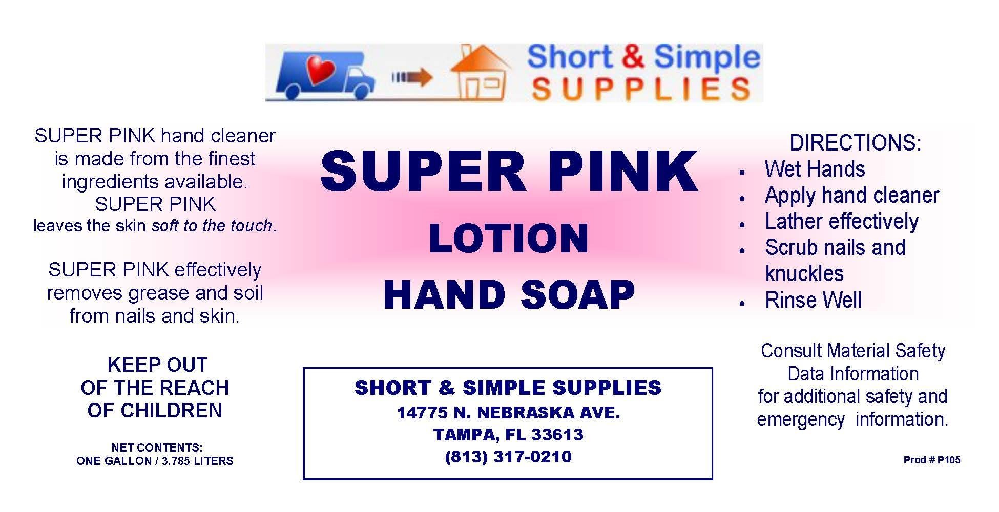 GENERIC PINK HAND SOAP 1 GALLON BOTTLES - Speed Your Package