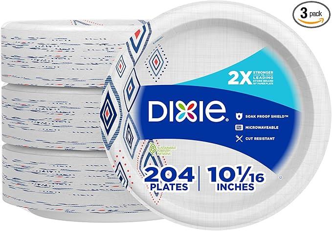 Dixie Pathways Heavyweight Paper Plates - 10.13" Diameter Plate - Paper - Microwave Safe - White - 125 Piece(s) / Pack DXESXP10PATHPK