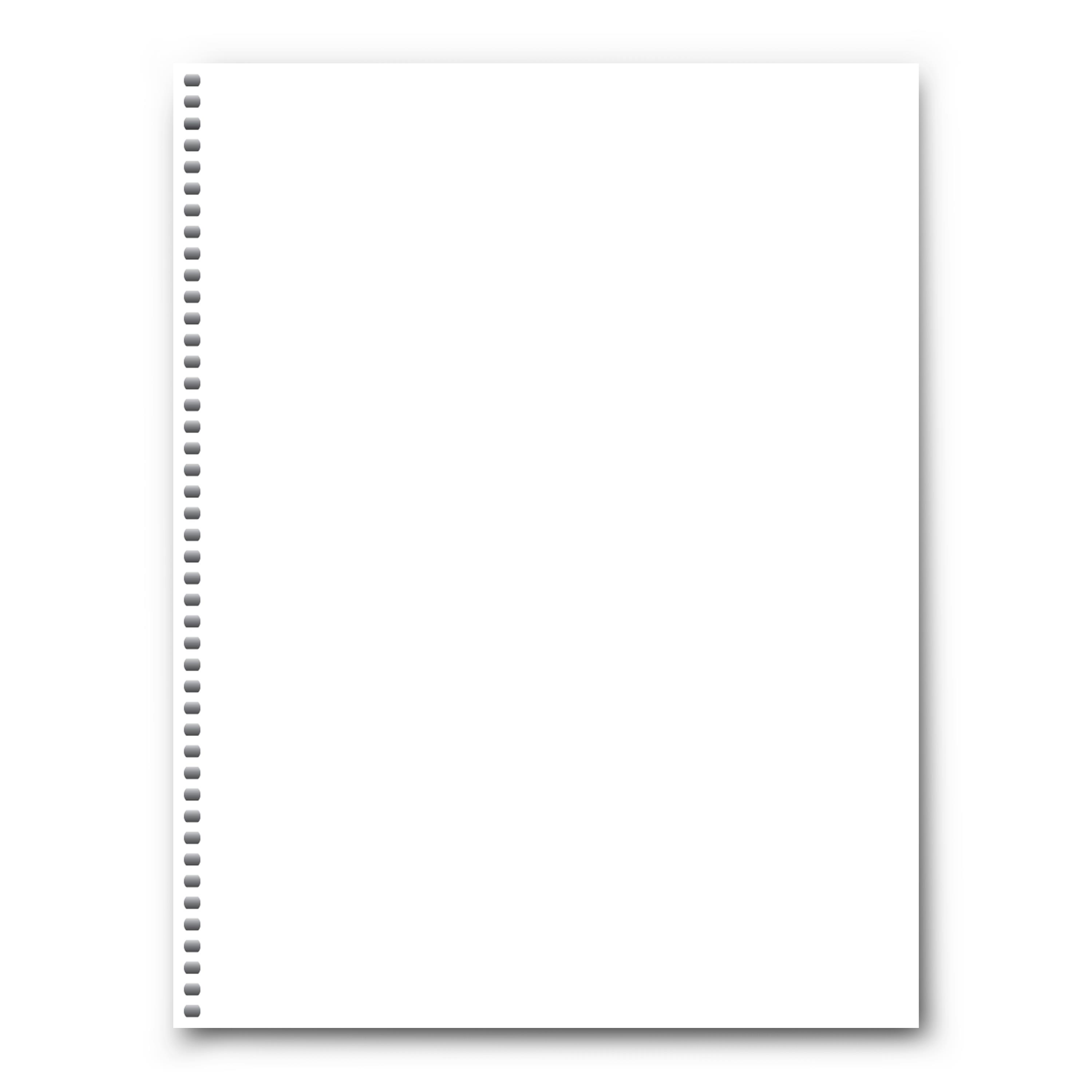 PrintWorks Professional Pre Punched Paper, 5 Hole Punch Top For