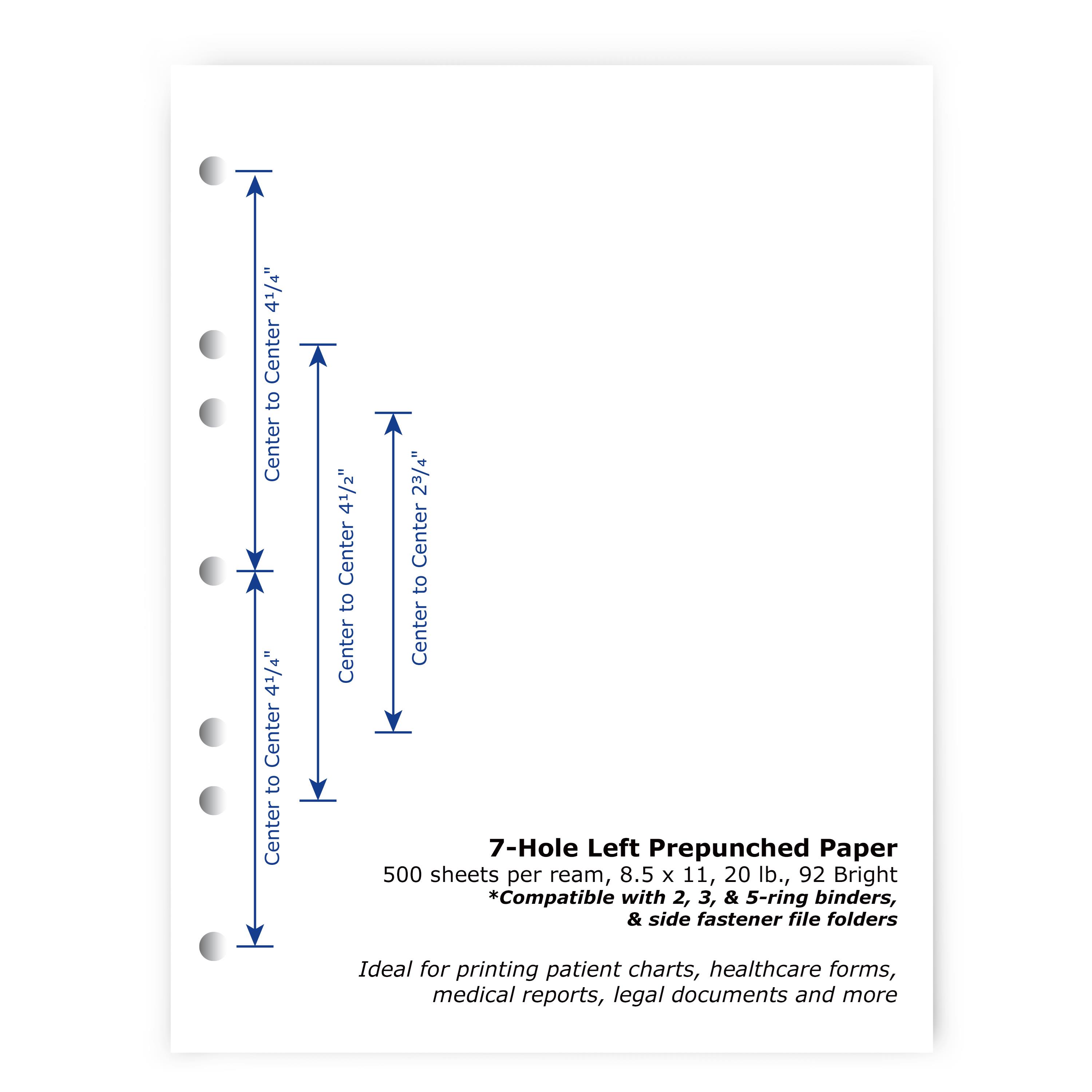 Buy 28lb 4:1 Coil 44-Oval Hole Pre-Punched Binding Paper - 250 Sheets