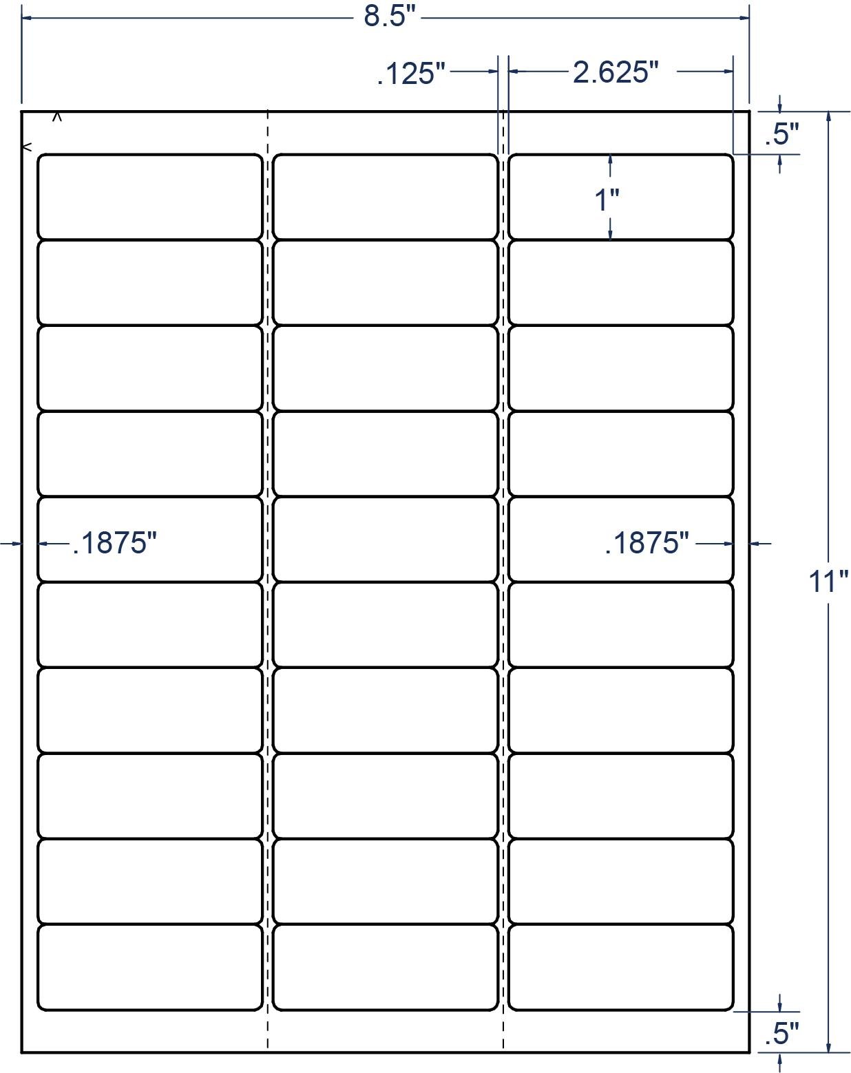 Ferie Adgang Skyldfølelse 2-5/8" x 1" Laser/Inkjet Labels (100 Sheets), Compulabel 310724
