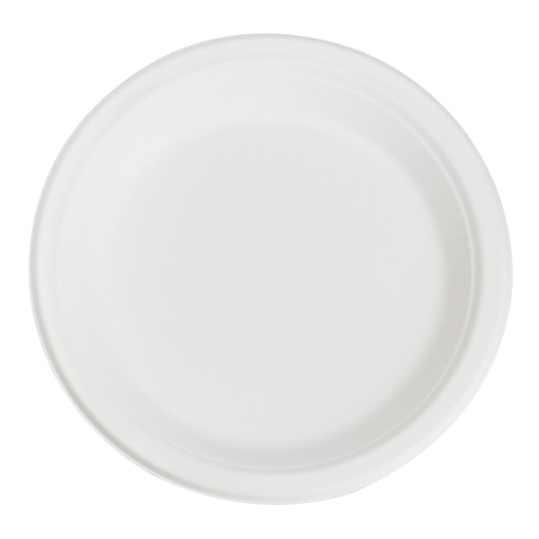 Karat Earth 9'' Compostable Bagasse Round Plates - 500 ct