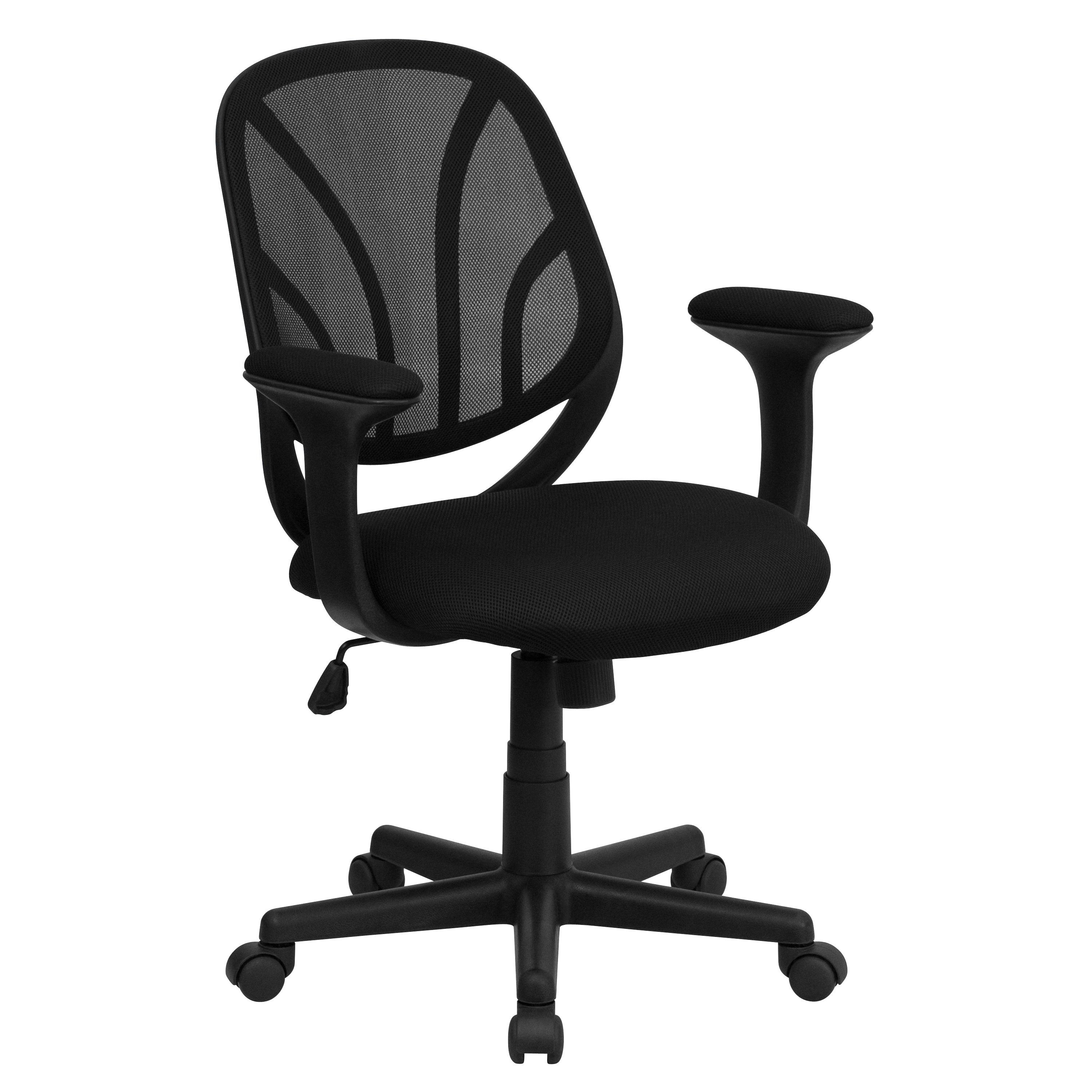 Y Go Office Chaira A A Mid Back Black Mesh Swivel Task Office Chair Tonerquest
