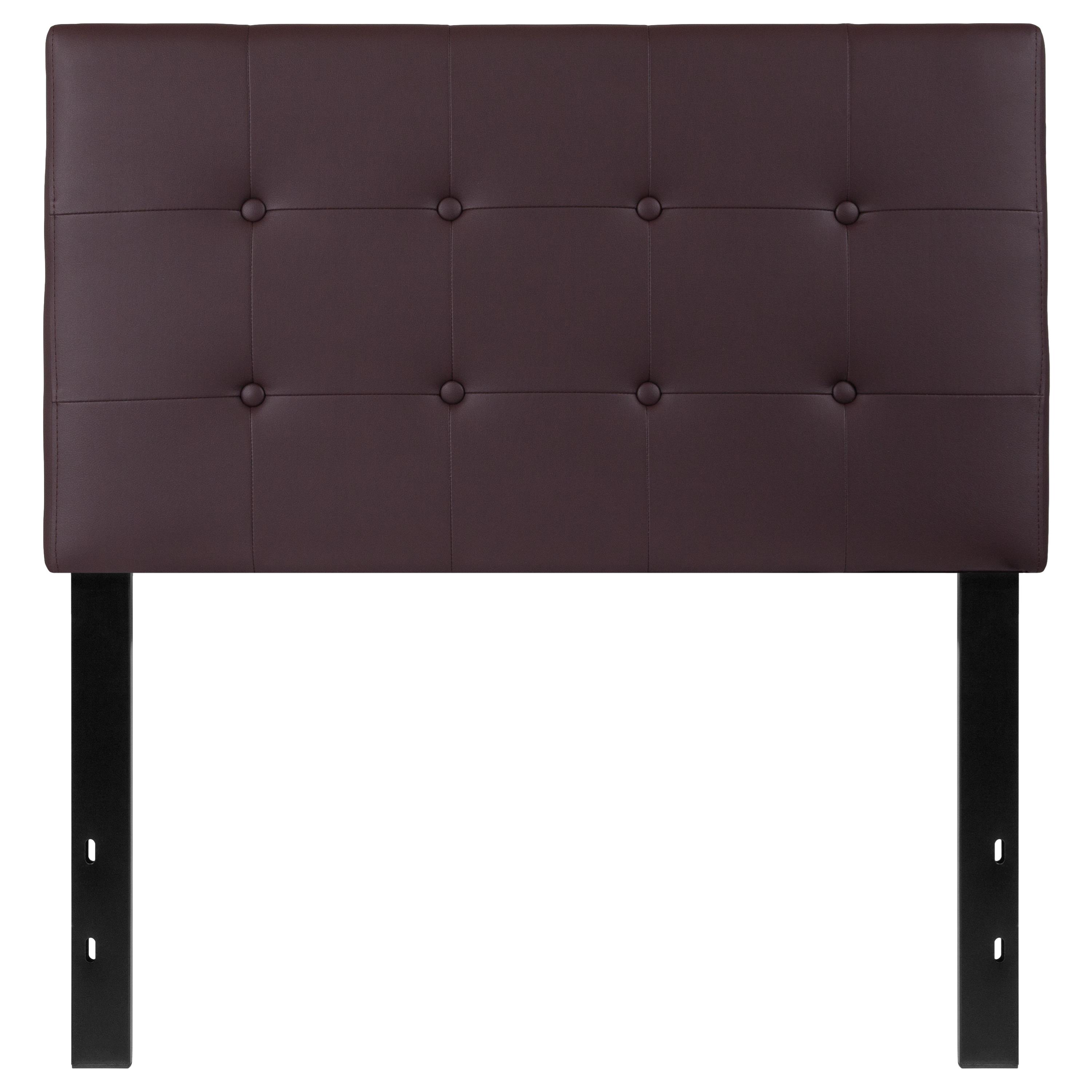 Bedford Tufted Upholstered King Size Headboard in Beige Fabric TonerQuest