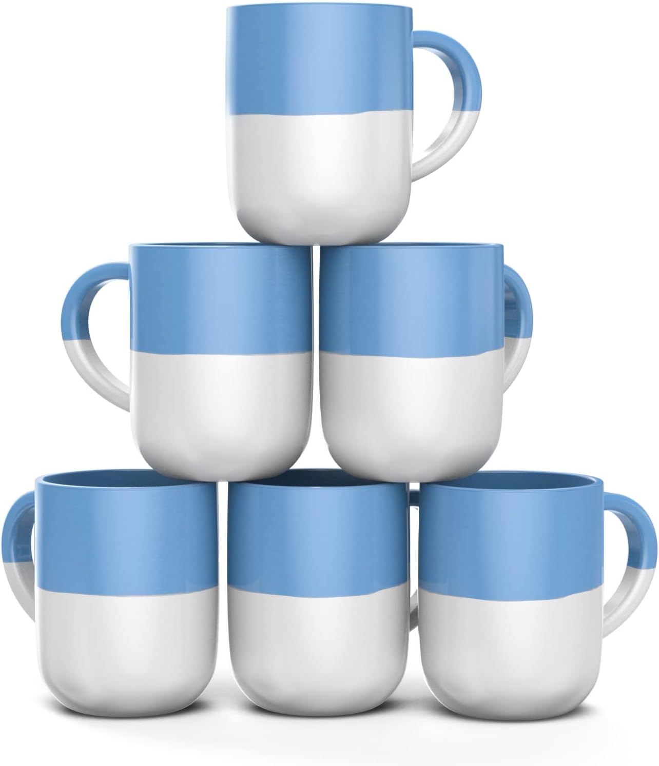 12 ounce coffee mugs MORA Ceramics 12oz Coffee Mug Set of 4 - Ceramic Tea Cups with Handle - Microwave and Dishwasher Safe, Perfect For Cup or Mug Lovers main image 0