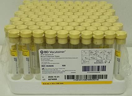 BD Vacutainer® Venous Blood Collection Tube ACD Solution A Additive 8.5 ...