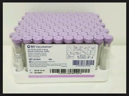 Venous Blood Collection Tube Whole Blood K2 Edta Additive 13 X 75 Mm 3 Ml Lavender Conventional Closure Plastic Tube Us Labels And Materials Group
