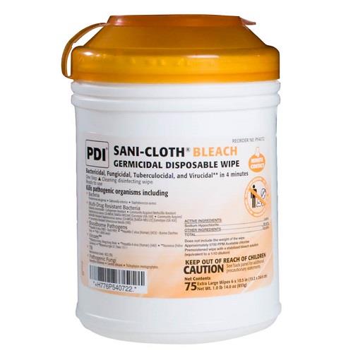 SaniCloth® Bleach Surface Disinfectant Cleaner Premoistened Germicidal
