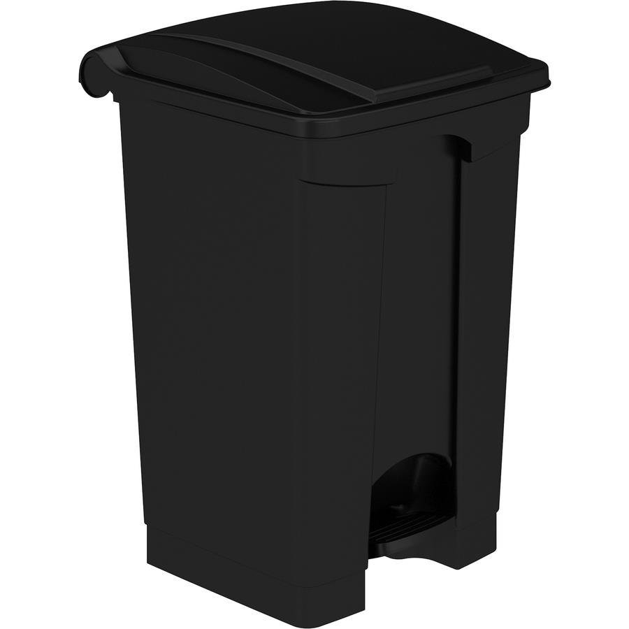 Safco Black 12 Gallon Step-On Dome Receptacle 