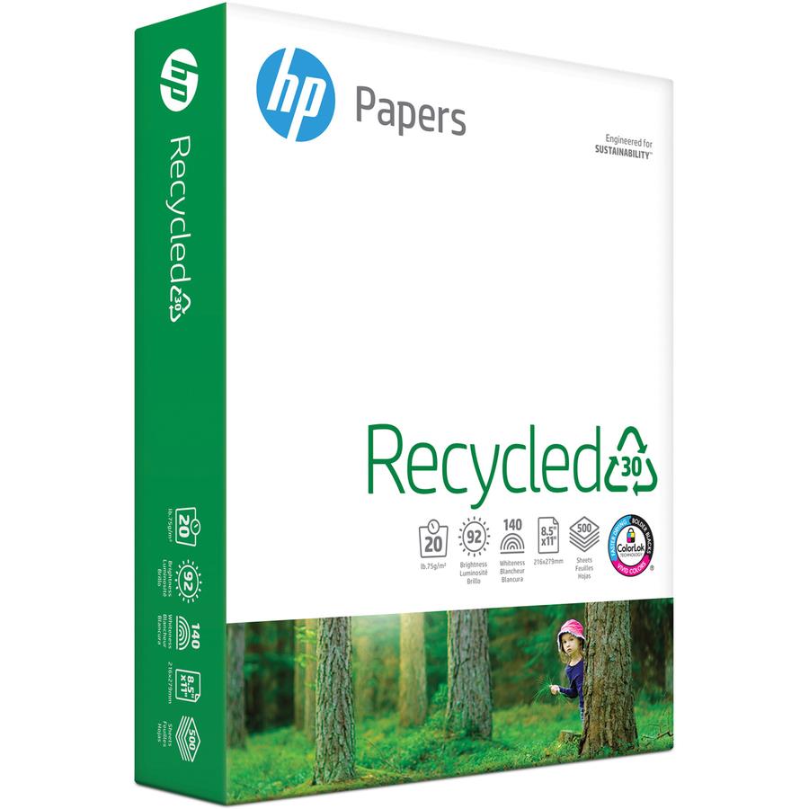 HP Papers Office20 8.5x11 Inkjet Copy & Multipurpose Paper - White - 92  Brightness - Letter - 8 1/2 x 11 - 20 lb Basis Weight - FSC - ICC  Business Products