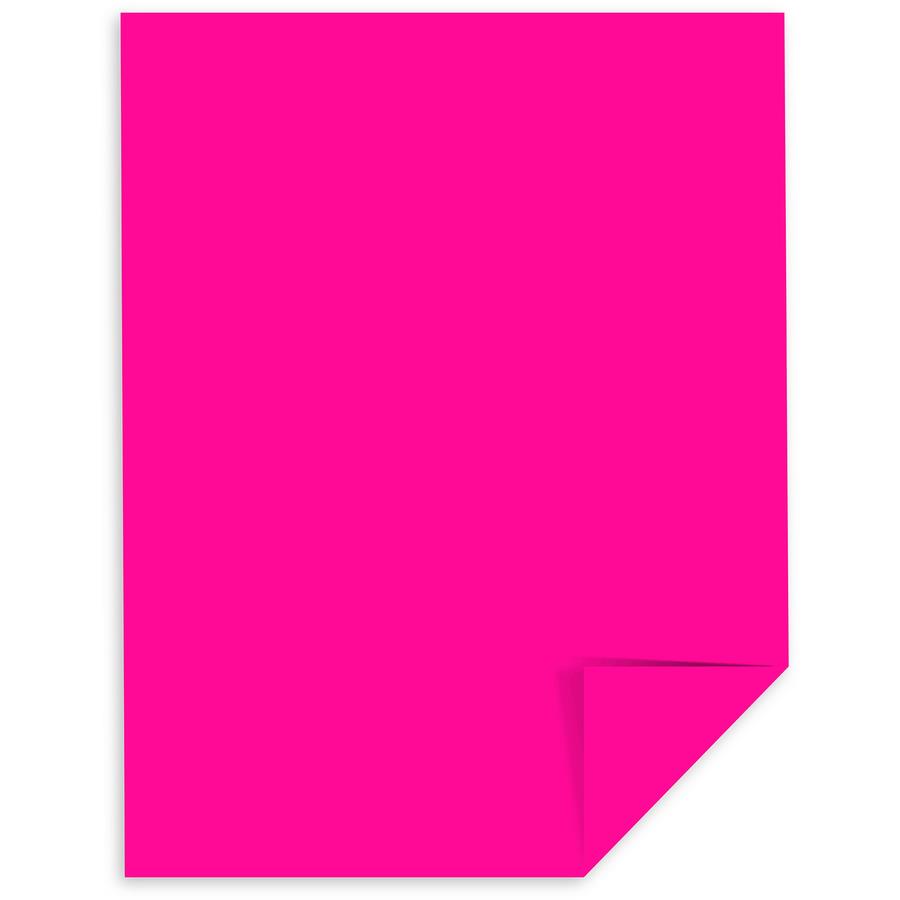 Astrobrights Inkjet, Laser Colored Paper - Fireball Fuchsia - Letter - 8 1/2  x 11 - 24 lb Basis Weight - Smooth - 500 / Ream - FSC - ICC Business  Products