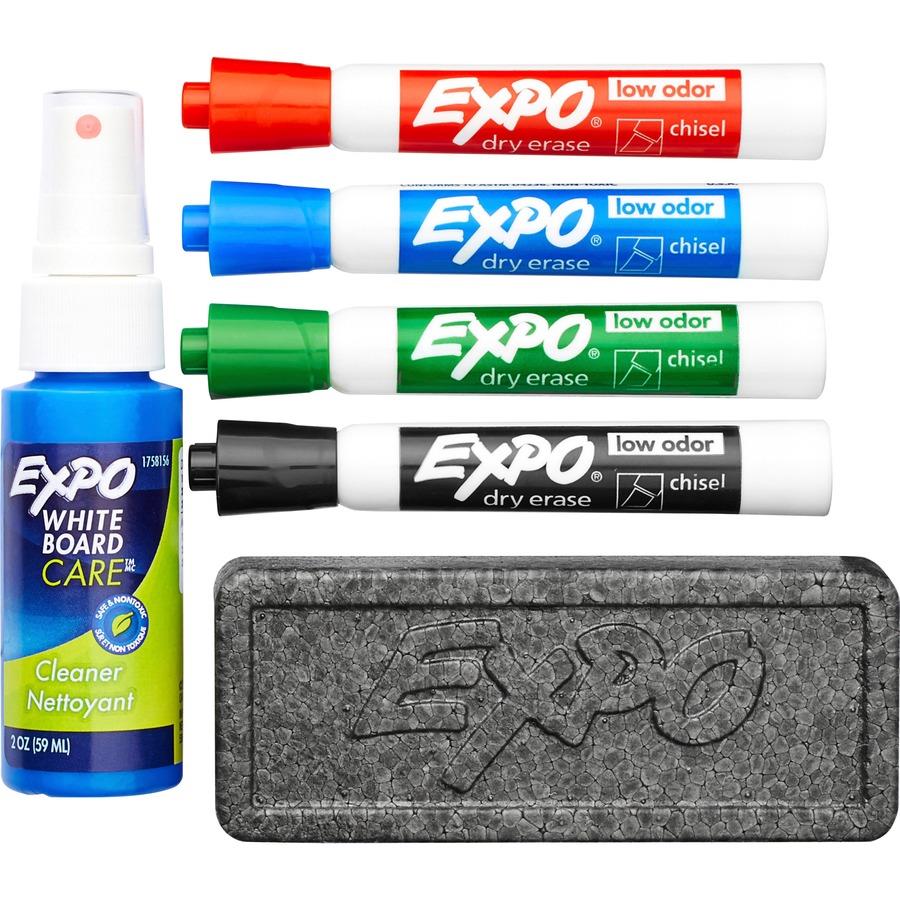 Expo Low-Odor Dry-erase Markers - Fine Marker Point - Chisel SAN86603, SAN  86603 - Office Supply Hut