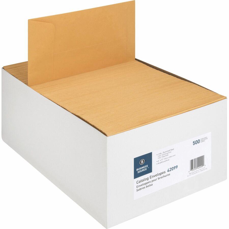 Business Source Durable Kraft Catalog Envelopes - Catalog - 6 Business Source Durable Kraft Catalog Envelopes - Catalog - 6
