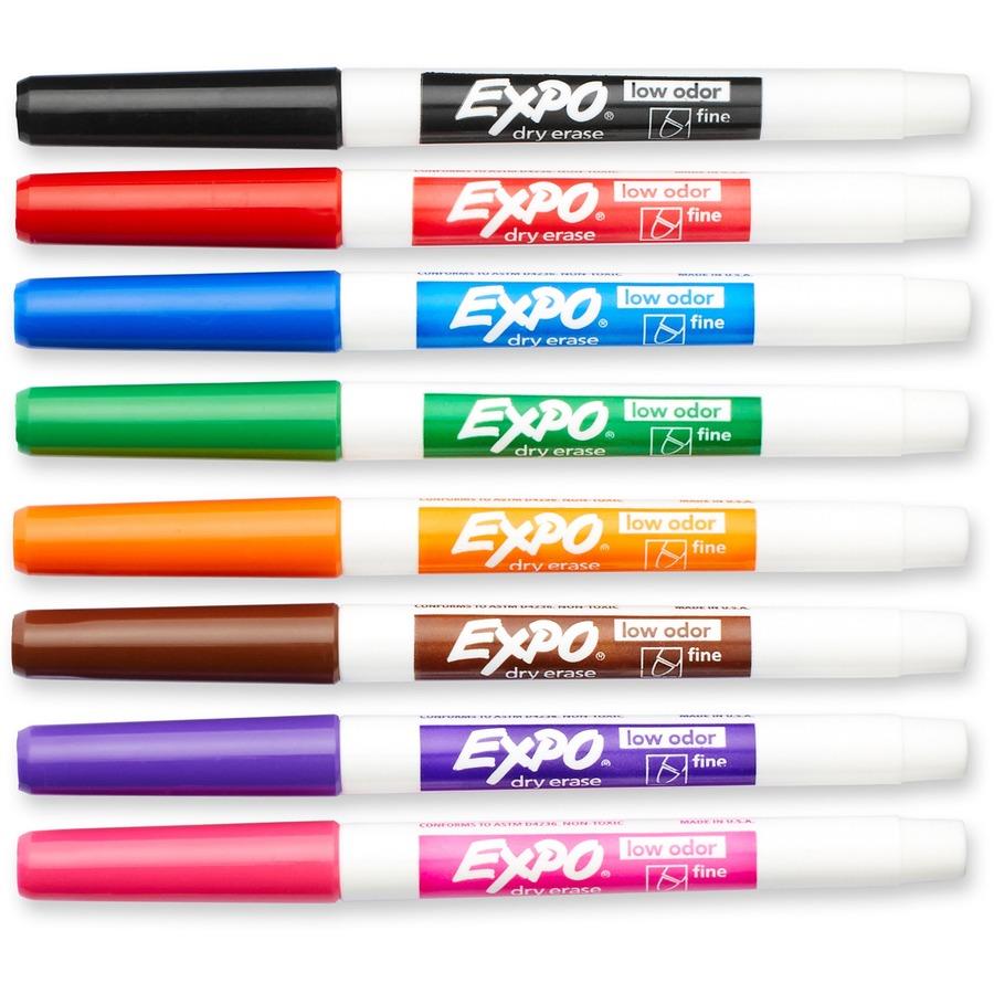 Expo Low Odor Dry Erase Markers - Fine Point Type - Black - 1