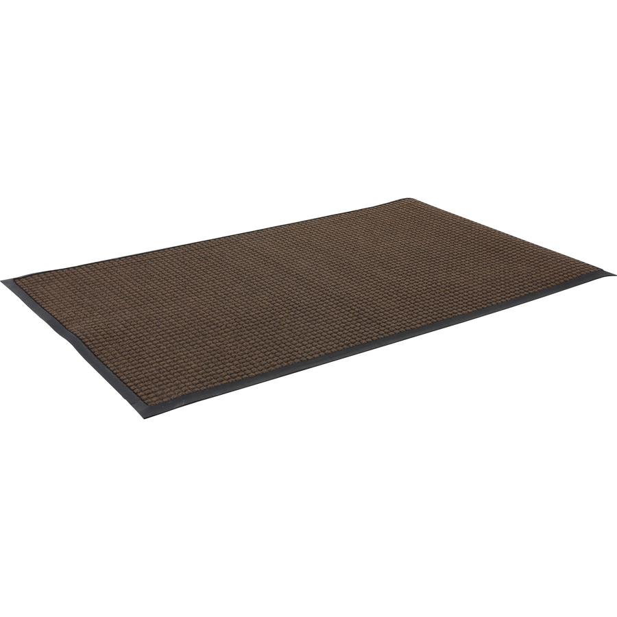 Genuine Joe Clean Step Outdoor Scraper Mat, 3 x 5 ft, Rubber, Black