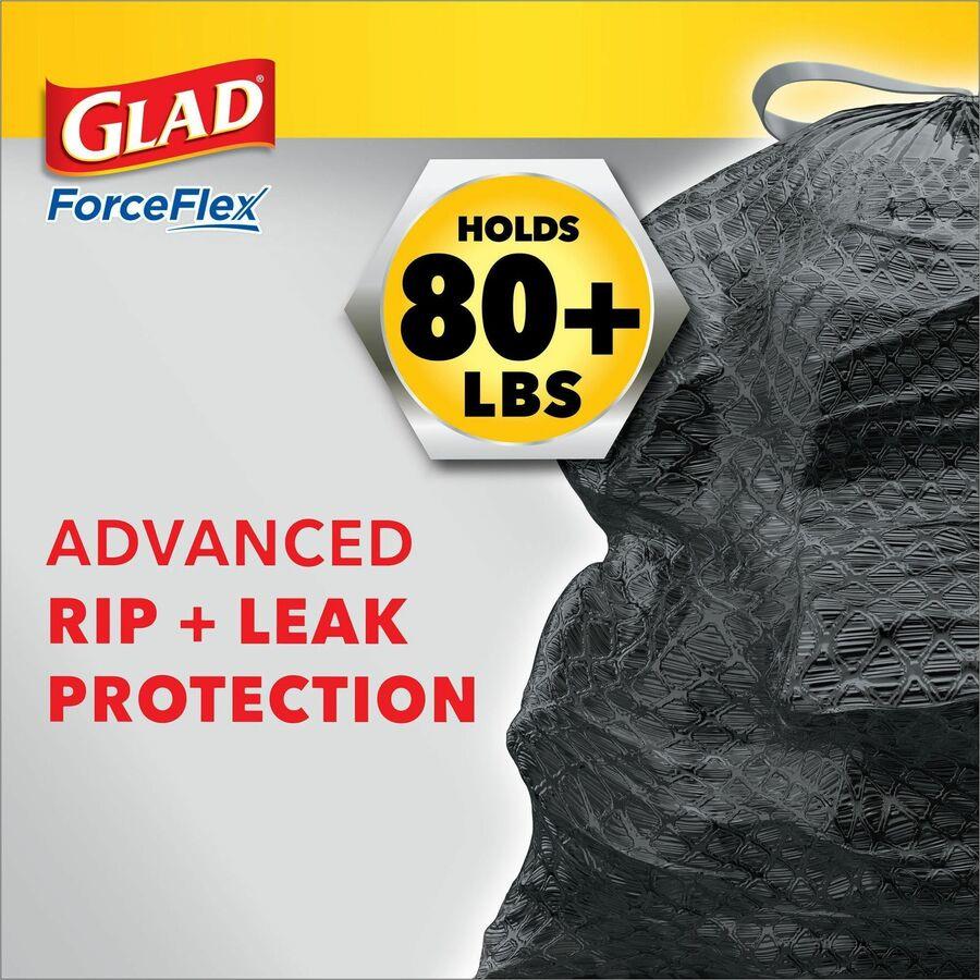 Glad ForceFlex 13 Gallon Tall Trash Bags - 13 gal - 0.82 mil (21 Micron)  Thickness - White - 16320/Pallet - Kitchen, Office - ICC Business Products