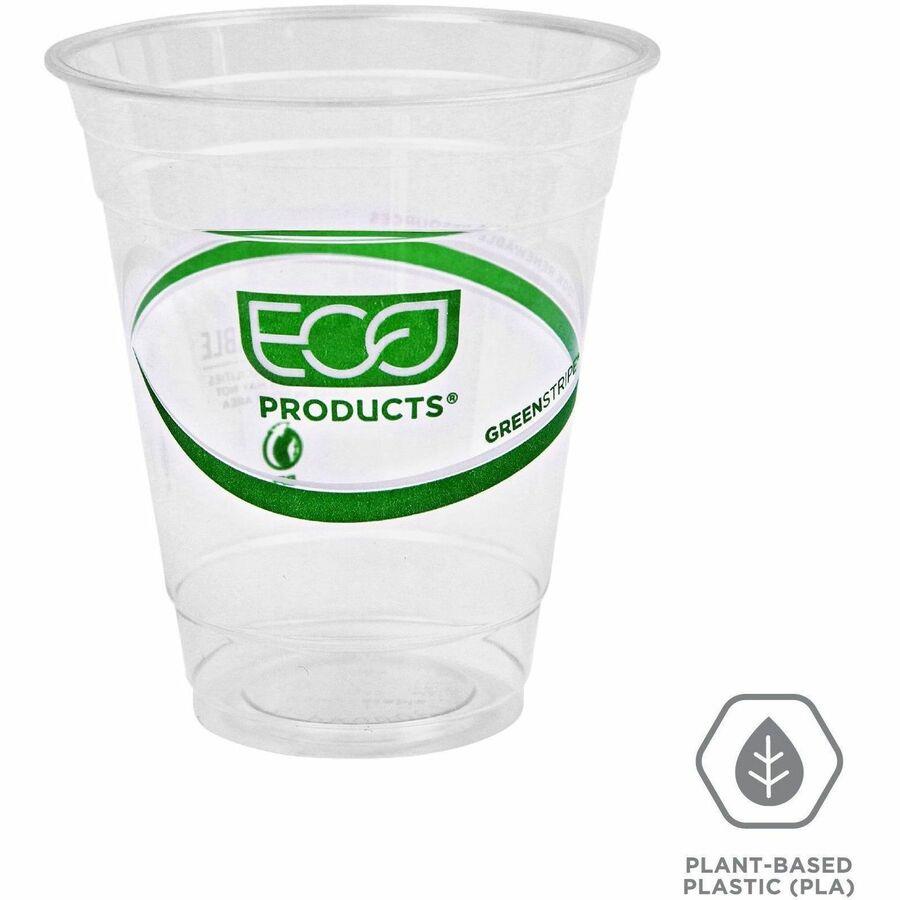 Eco Products GreenStripe Plastic Cold Cups 12 Oz. Carton Of 1000