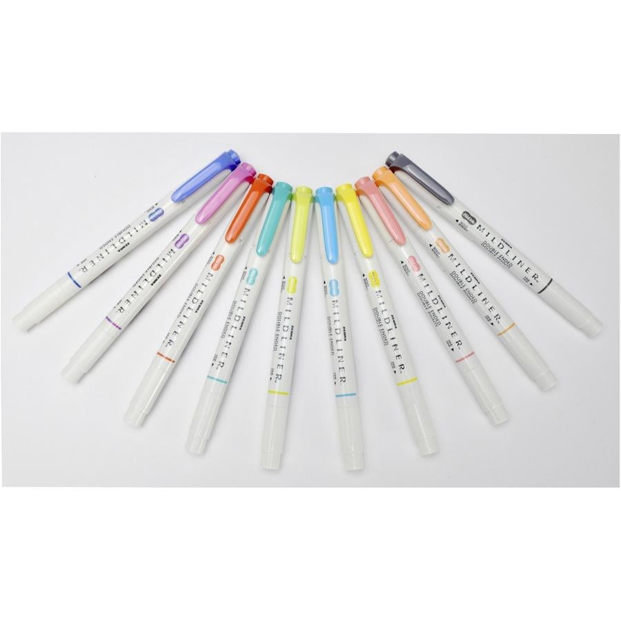 Zebra Pen Mildliner Double Ended Highlighter Set, Broad and Fine Point  Tips, Assorted Ink Planner Colors, 8-Pack