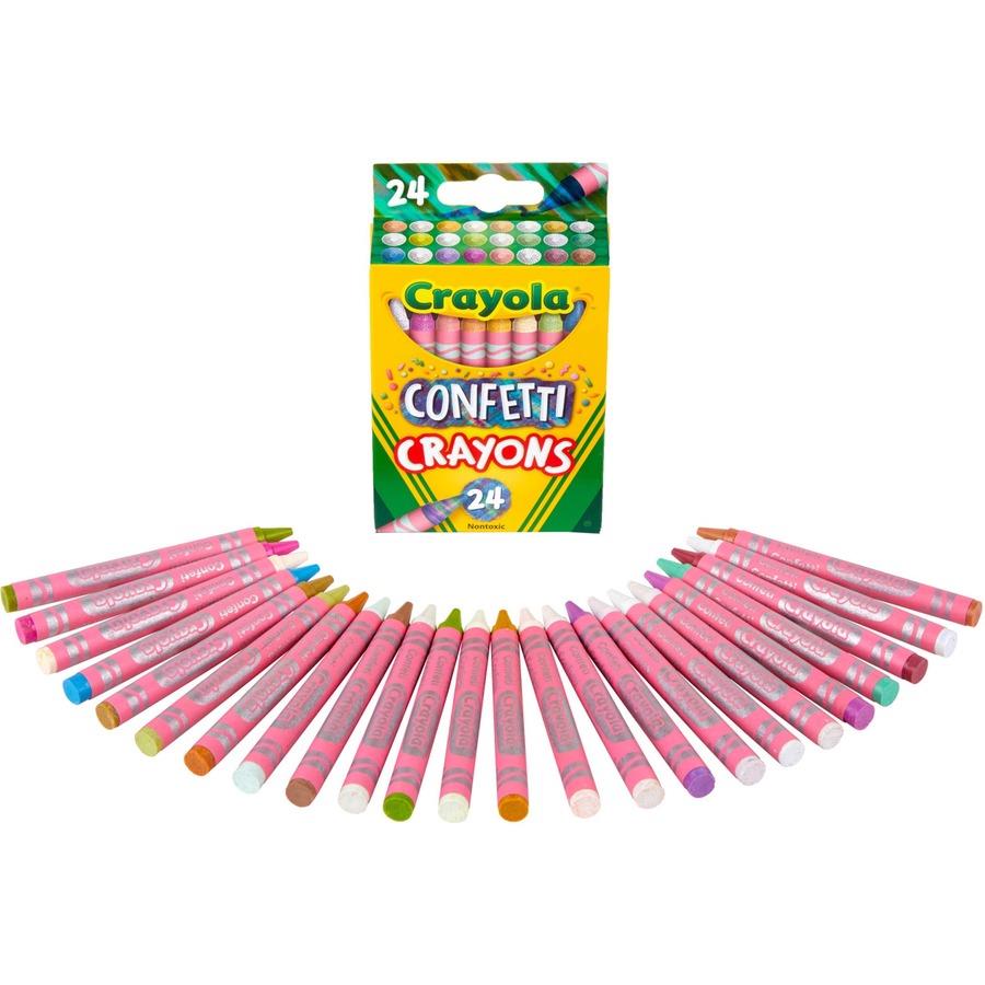 Crayola Confetti Crayons - 2 Length - Multi - 24 / Pack - ICC Business  Products