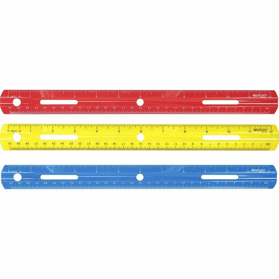 Westcott Clear Standard/Metric Flexible Acrylic Ruler, 6 inch Long -- 12  per box
