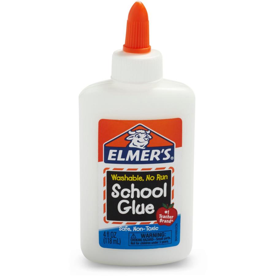 Elmer's Washable No Run School Glue, White and Dries Clear, Pack of 12