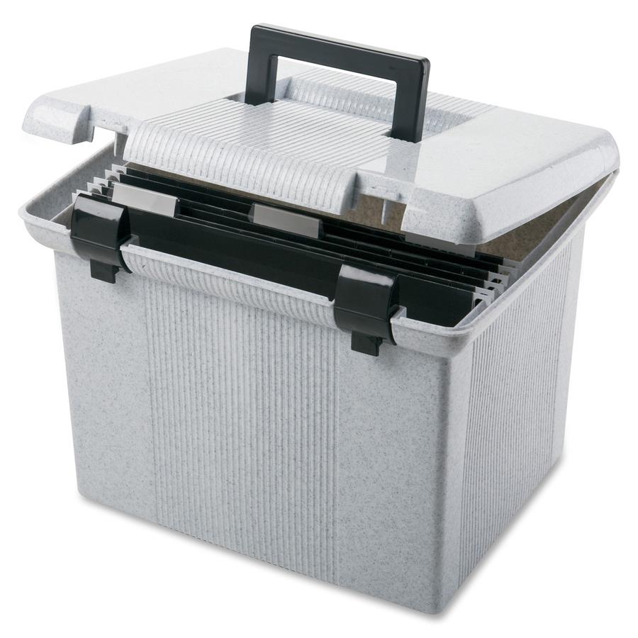 Iris Weathertight Portable File Box with Handle