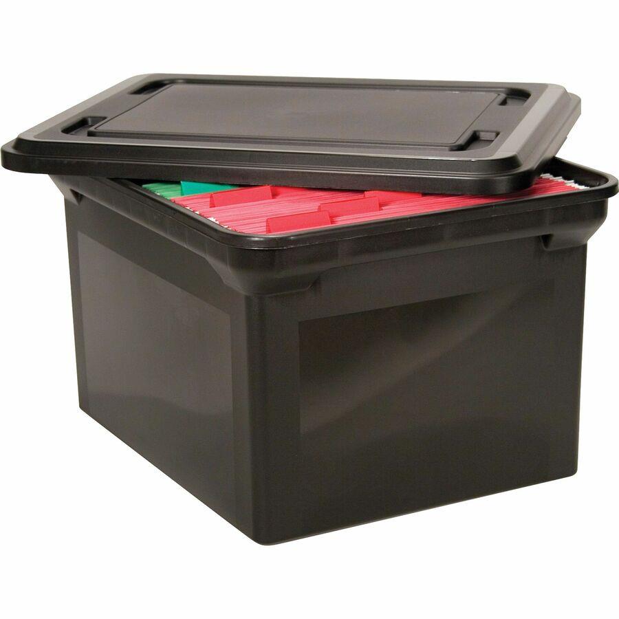 IRIS 14.5 Gal. Snap Top Plastic Storage Box in Clear with Gray Lid